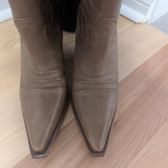 Vintage Ankle Cowboy Boots REAL UPPER LEATHER Made in Brazil Le Château Size 7 - Picture 7 of 8